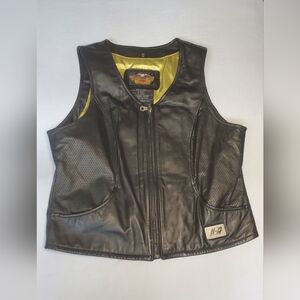 Harley Davidson Motorcycle Women's Leather Vest Size Medium